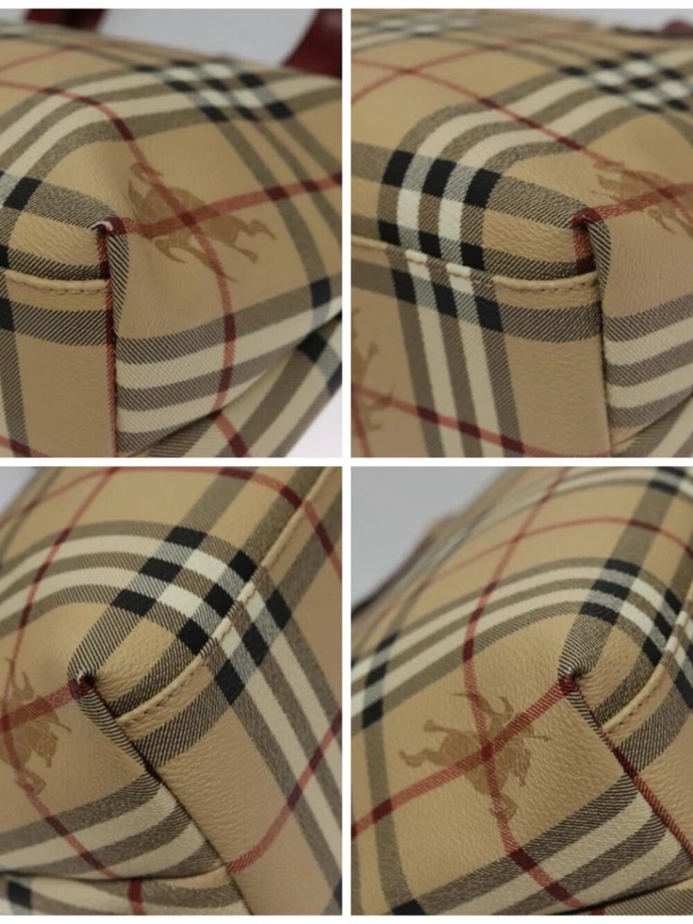 BURBERRY Nova Check Tote Bag PVC Beige Auth - Picture 15 of 15